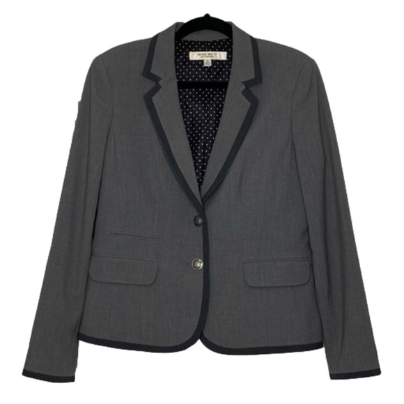 NINE WEST Suit Separates 2 Button Dark Academia Blazer Office Siren Preppy 10 - Picture 5 of 13